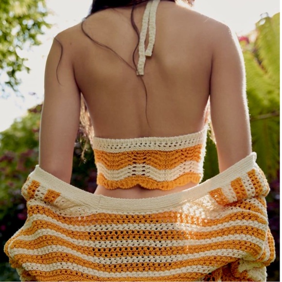 Zara Crochet Crop Top Sz. Large NWT - Picture 6 of 9